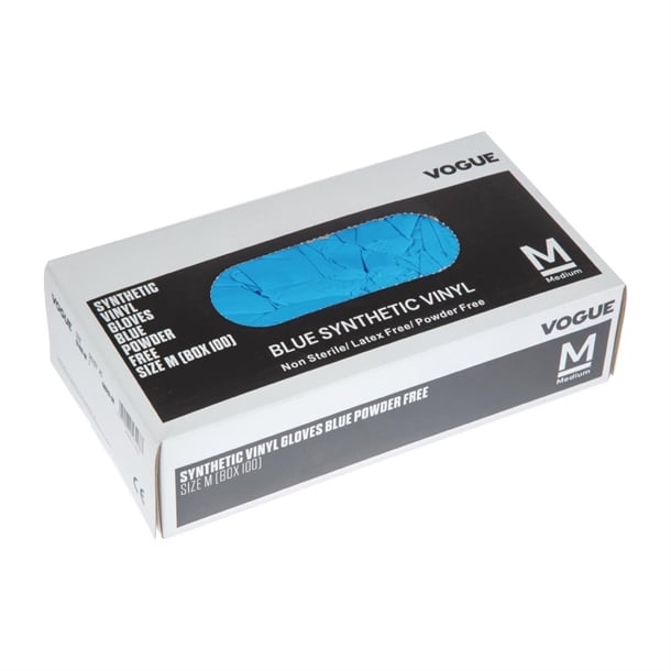 Hygiplas Powder-Free Vinyl Gloves Blue (100 Pack) p_cf403
