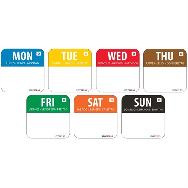 Hygiplas Dissolvable Food Rotation Label Kit 20mm (7000 Pack) cf439