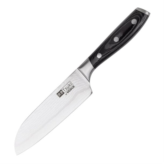 Vogue Tsuki Series 7 Santoku Knife Black 17.5cm cf844