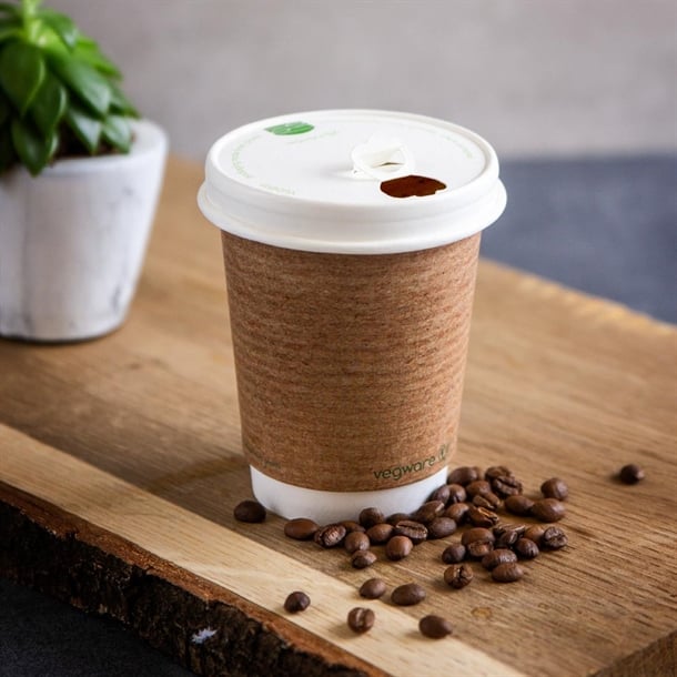 Vegware Compostable 89-Series Paper Hot Cup Lid (1000 Pack) cf887