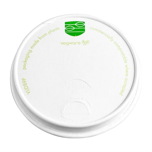Vegware Compostable 89-Series Paper Hot Cup Lid (1000 Pack) cf887