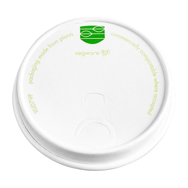 Vegware Compostable 79-Series Paper Hot Cup Lid (1000 Pack) cf888