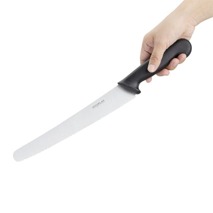 Hygiplas Serrated Pastry Knife Black 25.4cm cf895