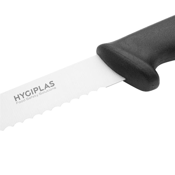 Hygiplas Serrated Pastry Knife Black 25.4cm cf895