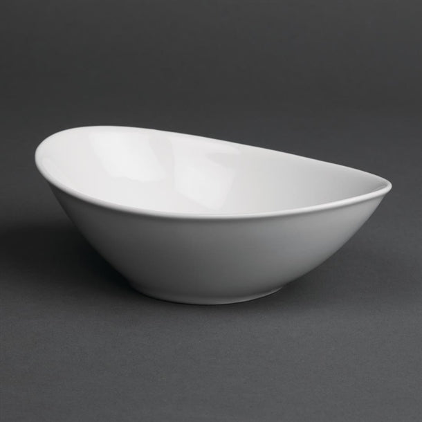 Royal Porcelain Classic White Oval Bowls 155x105mm (12 Pack) cg059