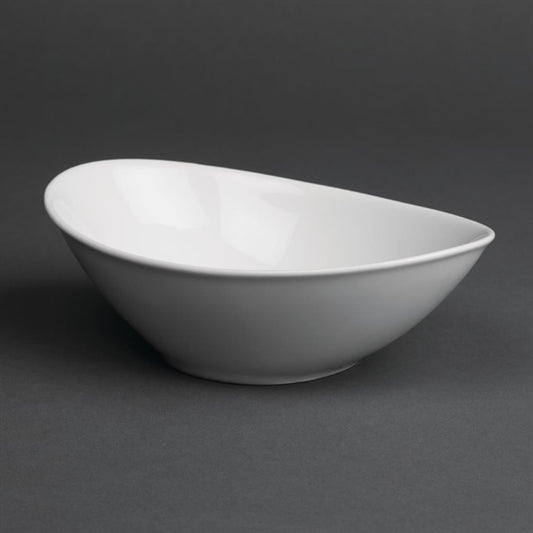 Royal Porcelain Classic White Oval Bowls 155x105mm (12 Pack) cg059