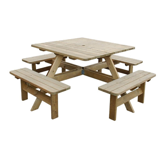 Rowlinson Square Wooden Picnic Table 6.5ft cg096