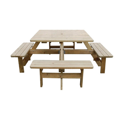 Rowlinson Square Wooden Picnic Table 6.5ft cg096