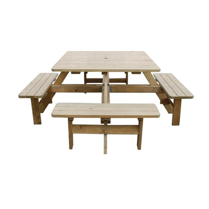 Rowlinson Square Wooden Picnic Table 6.5ft cg096