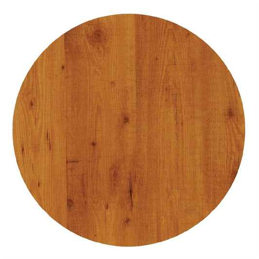 Werzalit Pre-drilled Round Table Top Pine 700mm gr575