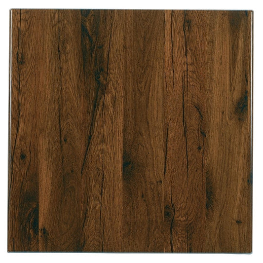 Werzalit Pre-drilled Square Table Top Antique Oak 600mm cg720