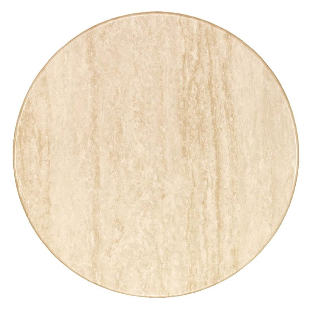 Werzalit Pre-drilled Round Table Top  Travertin 800mm cg779