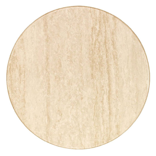 Werzalit Pre-drilled Round Table Top  Travertin 800mm cg779
