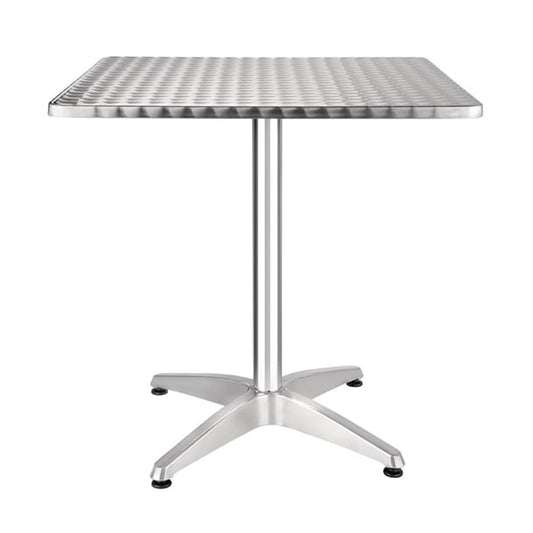 Bolero Square Stainless Steel Bistro Table 700mm cg834