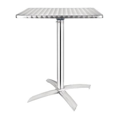 Bolero Square Flip Top Table Stainless Steel 600mm cg838