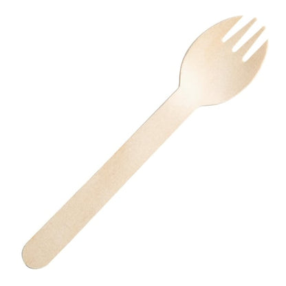 Fiesta Compostable Individually Wrapped Wooden Sporks (500 Pack) ch086