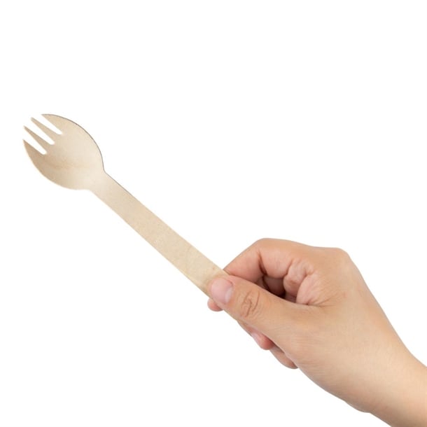 Fiesta Compostable Individually Wrapped Wooden Sporks (500 Pack) ch086