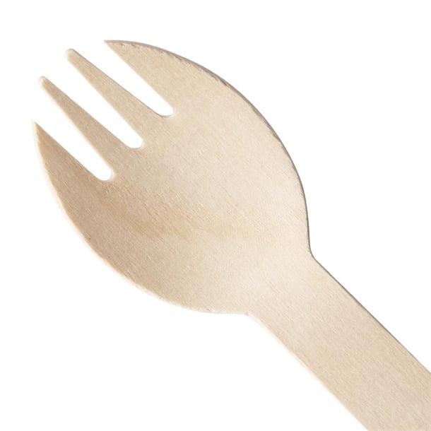 Fiesta Compostable Individually Wrapped Wooden Sporks (500 Pack) ch086