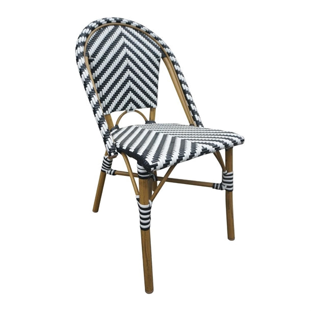 Bolero Parisian Style Rattan Side Chair Black (2 Pack) ch111