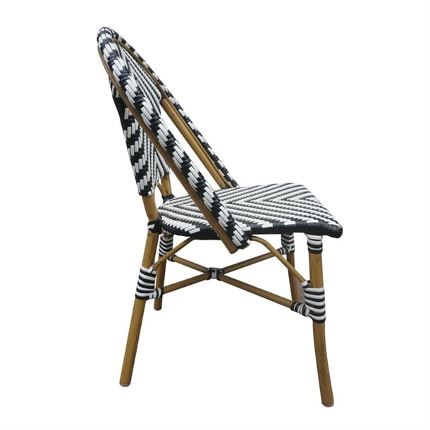Bolero Parisian Style Rattan Side Chair Black (2 Pack) ch111
