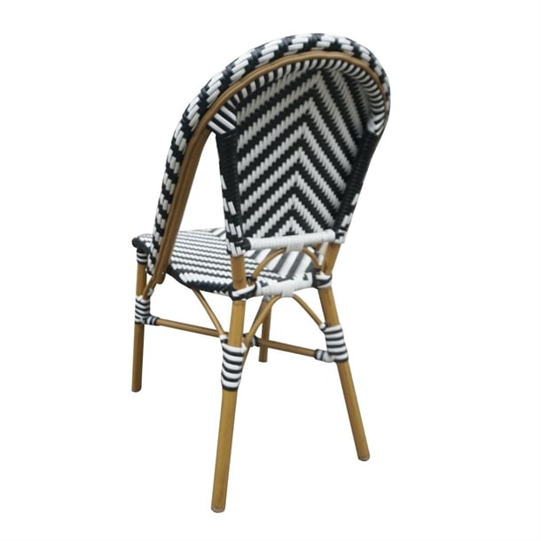 Bolero Parisian Style Rattan Side Chair Black (2 Pack) ch111
