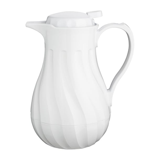 Olympia Insulated Swirl Jug White 1.2Ltr ch119