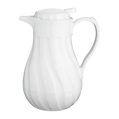 Olympia Insulated Swirl Jug White 1.2Ltr ch119