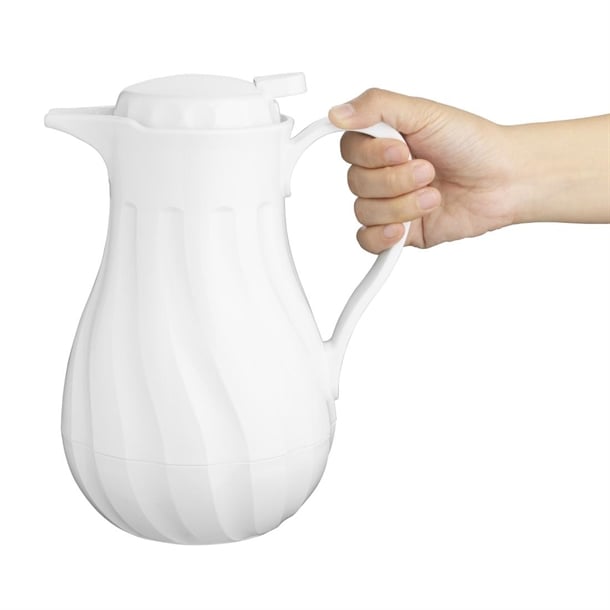 Olympia Insulated Swirl Jug White 1.2Ltr ch119