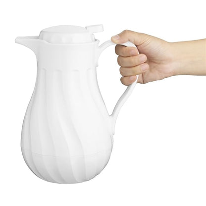 Olympia Insulated Swirl Jug White 1.2Ltr ch119