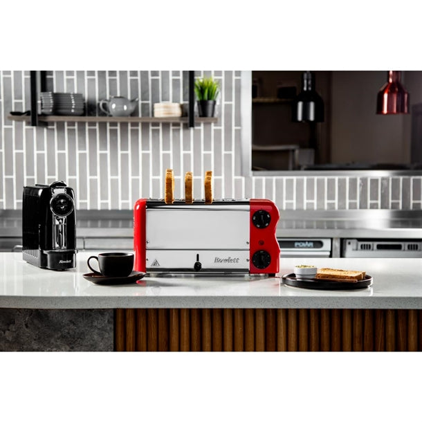 Rowlett Esprit 4 Slot Toaster Traffic Red w/2x Additional Elements & Sandwich Cage ch184