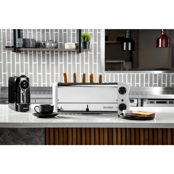 Rowlett Esprit Toaster White 6 Slot w/2x Additional Elements & Sandwich Cage ch186