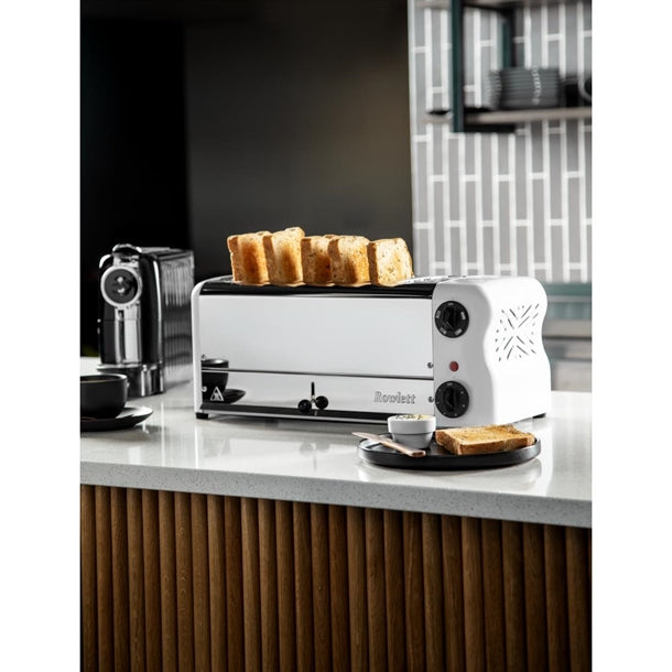 Rowlett Esprit Toaster White 6 Slot w/2x Additional Elements & Sandwich Cage ch186