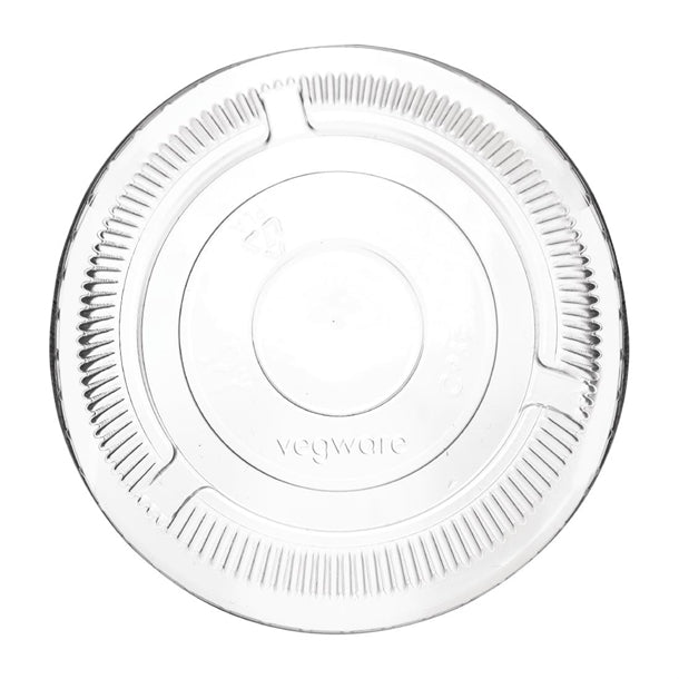 Vegware 96 Series Compostable Cold Cup Flat Lids No Hole 12/16oz (1000 Pack) ch384