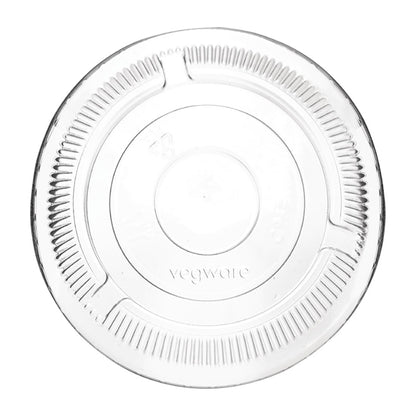 Vegware 96 Series Compostable Cold Cup Flat Lids No Hole 12/16oz (1000 Pack) ch384