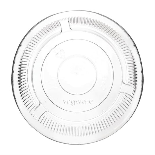 Vegware 96 Series Compostable Cold Cup Flat Lids No Hole 12/16oz (1000 Pack) ch384