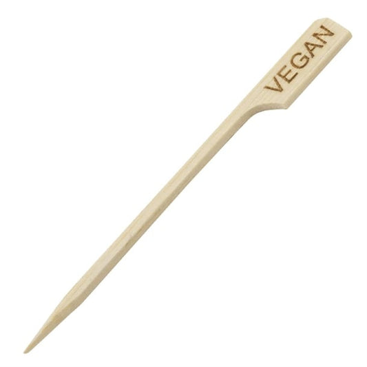Tablecraft Vegan Bamboo Paddle Marker 3.5" (100 Pack) ch560
