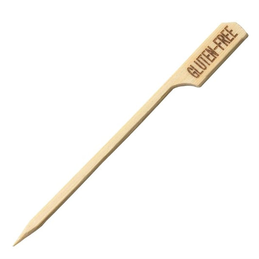 Tablecraft Gluten Free Bamboo Paddle Marker 3.5" (100 Pack) ch561