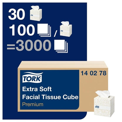 Tork Soft Facial Tissue Cube Box White (30 Pack) ch570