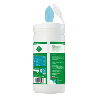 Jantex Green Surface Sanitiser Wipes Starter Tub 200mm (200 Pack) ch650