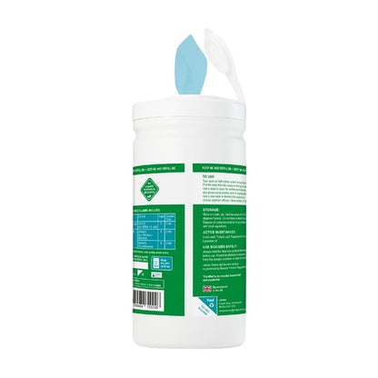 Jantex Green Probe Sanitiser Wipes Starter Tub 130mm (100 Pack) ch654