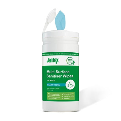 Jantex Green Probe Sanitiser Wipes Starter Tub 130mm (100 Pack) ch654