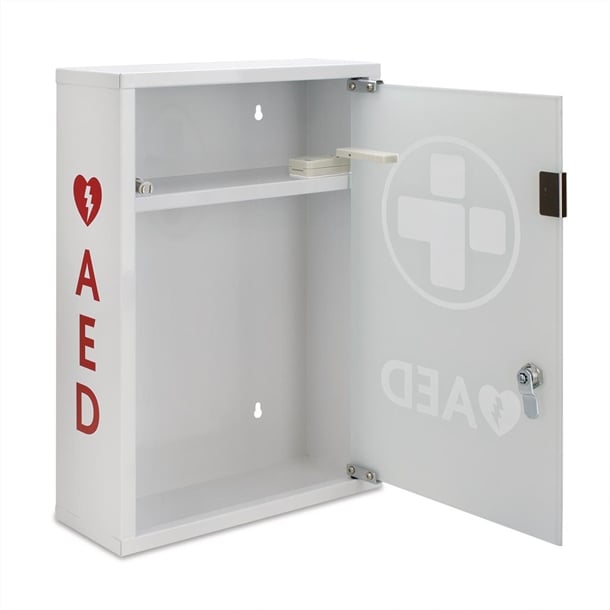 Automated External Defibrillator Alarmed Metal Cabinet ch787