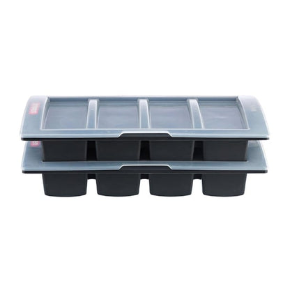 Araven Cutlery Tray with Lid Dark Grey ch934