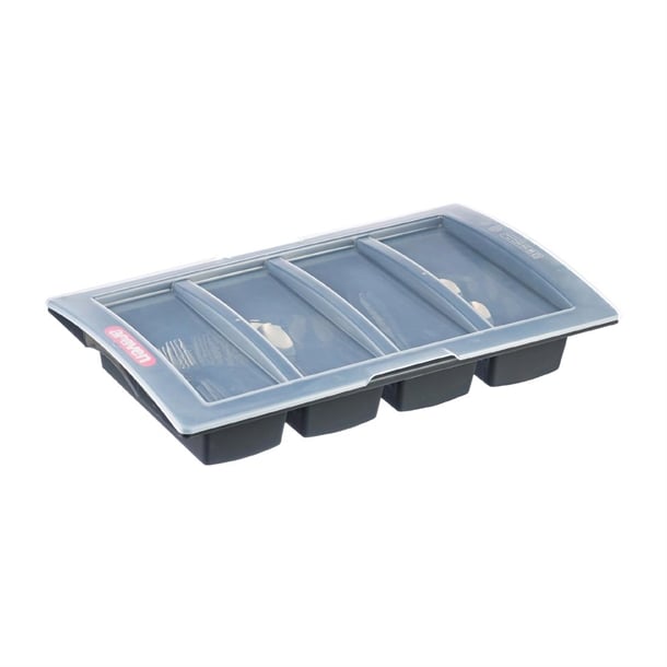 Araven Cutlery Tray with Lid Dark Grey ch934