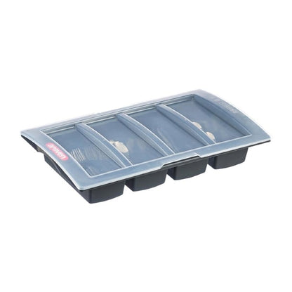 Araven Cutlery Tray with Lid Dark Grey ch934