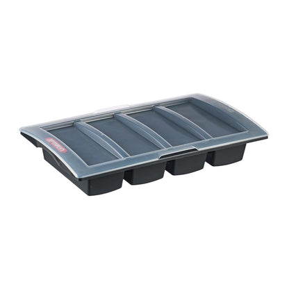 Araven Cutlery Tray with Lid Dark Grey ch934