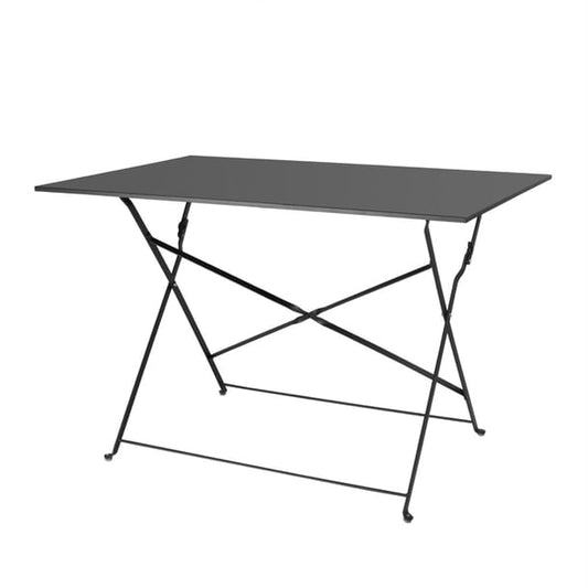 Bolero Perth Black Pavement Style Folding Table Rectangular 1100x700mm ch968