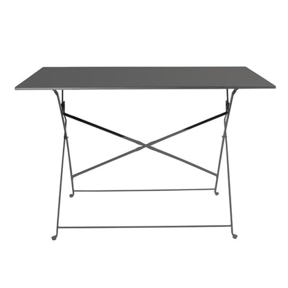 Bolero Perth Black Pavement Style Folding Table Rectangular 1100x700mm ch968