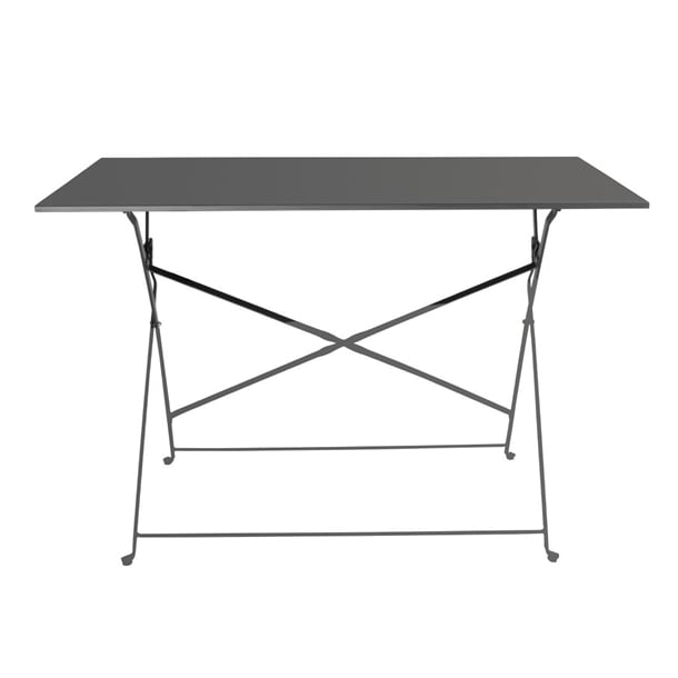 Bolero Perth Black Pavement Style Folding Table Rectangular 1100x700mm ch968