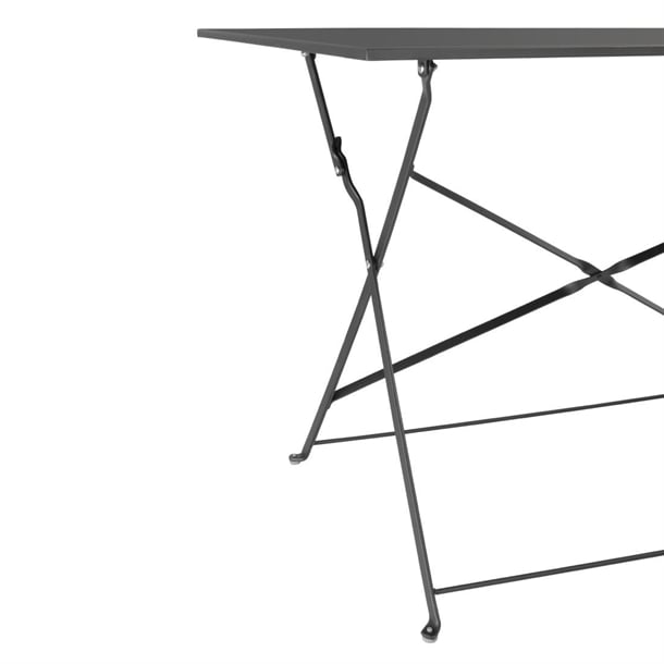 Bolero Perth Black Pavement Style Folding Table Rectangular 1100x700mm ch968